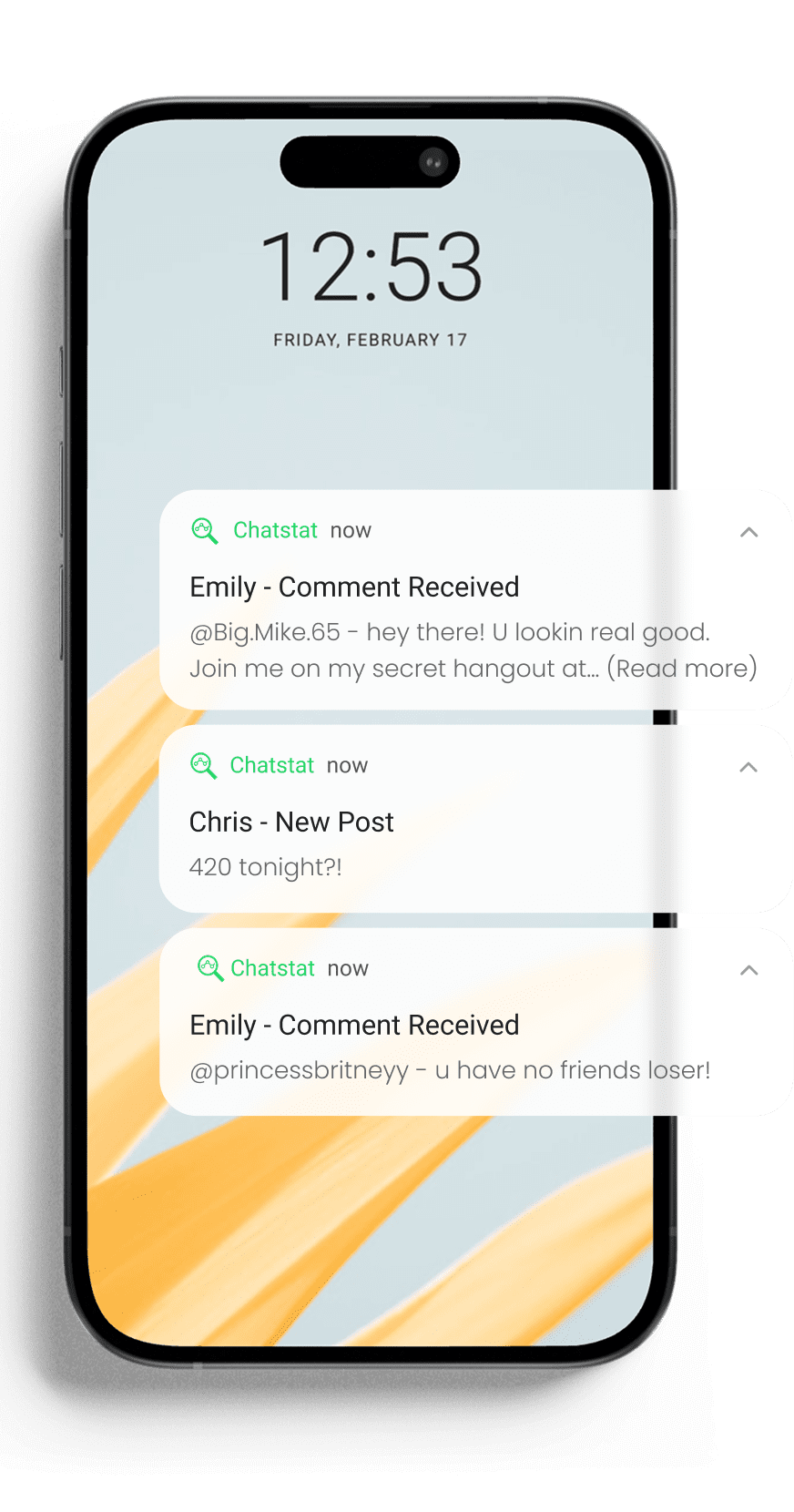 Receiveing alerts on phone